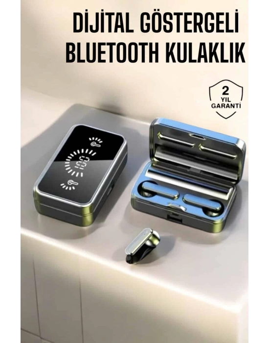 ® Aynalı Bluetooth Kulaklık Telefon Standlı Dijital Göstergeli