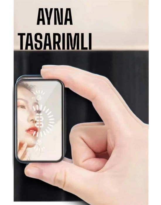 ® Aynalı Bluetooth Kulaklık Telefon Standlı Dijital Göstergeli