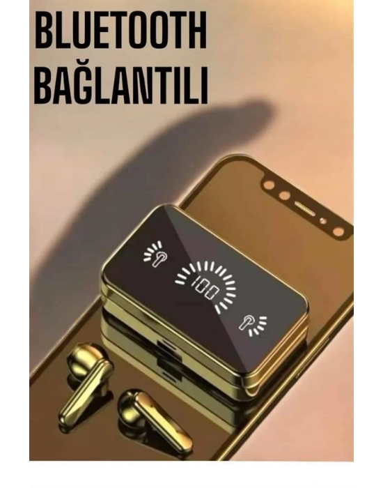 ® Aynalı Bluetooth Kulaklık Telefon Standlı Dijital Göstergeli