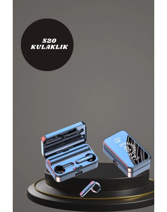 ® Aynalı Bluetooth Kulaklık ve 7 Kordonlu Akıllı Saat Dijital Göstergeli Uzun Pil Ömrü