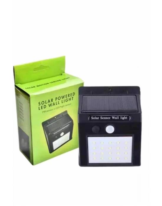 ® Bahçe Aydınlatma Sensörlü Güneş Enerjili Duvar Lambası 40 Led Işık