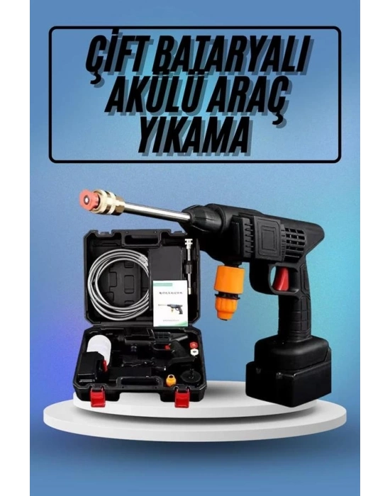 ® Bahçe Sulama Tabancası Makinesi Yüksek Basınçlı Akülü Yıkama Makinesi