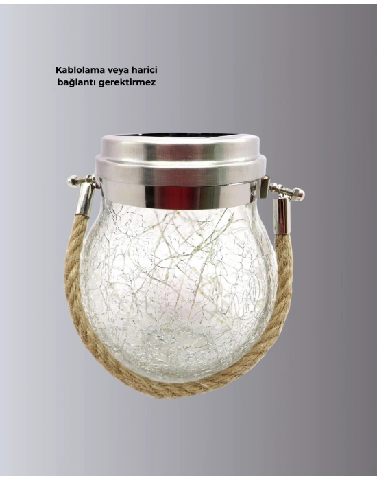 ® Bahçe ve Teras İçin Solar Cam Sarkıt LED Aydınlatma