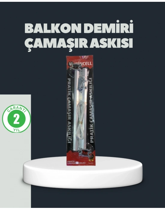 ® Balkon Demiri Çamaşır Askısı Kare Demirlere Uygun Dayanıklı Tasarım