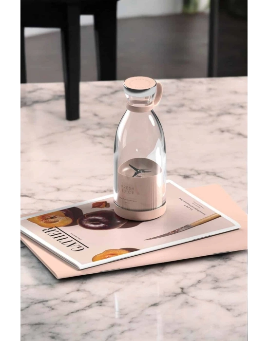 ® Bardak Blender Smoothie Meyve Sıkacağı Şarjlı Cam Taşınabilir
