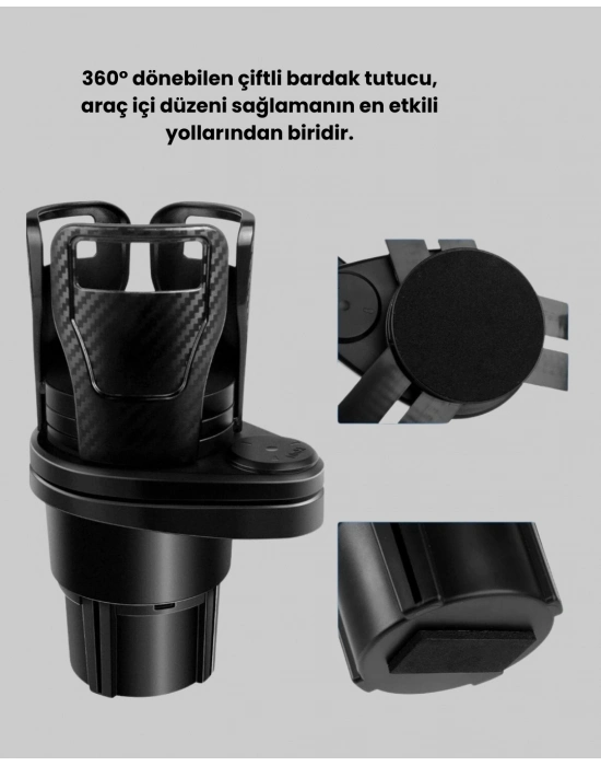 ® Bardak Tutucu ve Manyetik LED Ambiyans Işığı 2’li Set