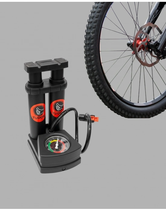® Basınç Saatli Ayak Pompası Bisiklet ve Araç Uyumlu