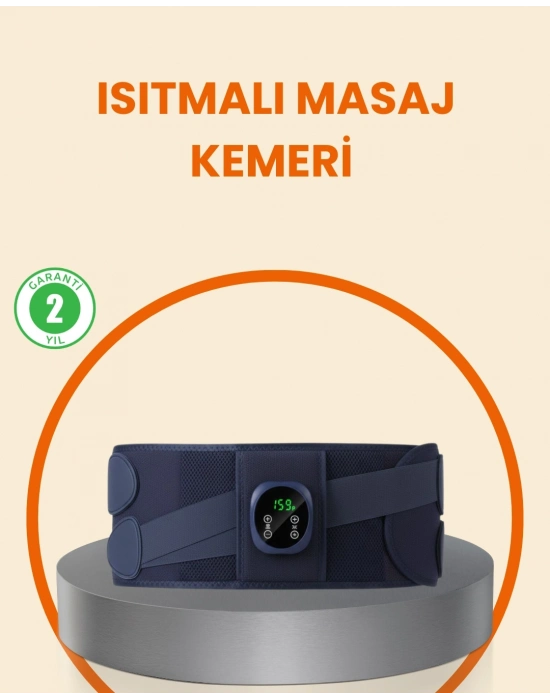 ® Isıtmalı Masaj Kemeri Dijital Ekranlı Bel Çevresi 100 cm Altı Uyumlu