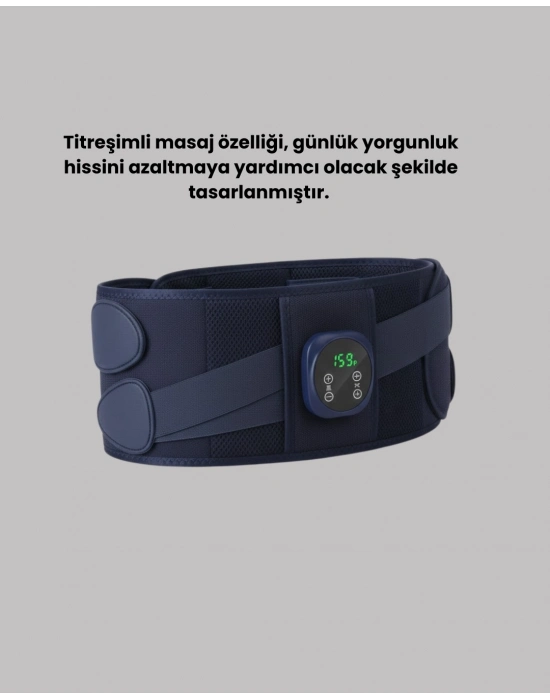 ® Isıtmalı Masaj Kemeri Dijital Ekranlı Bel Çevresi 100 cm Altı Uyumlu