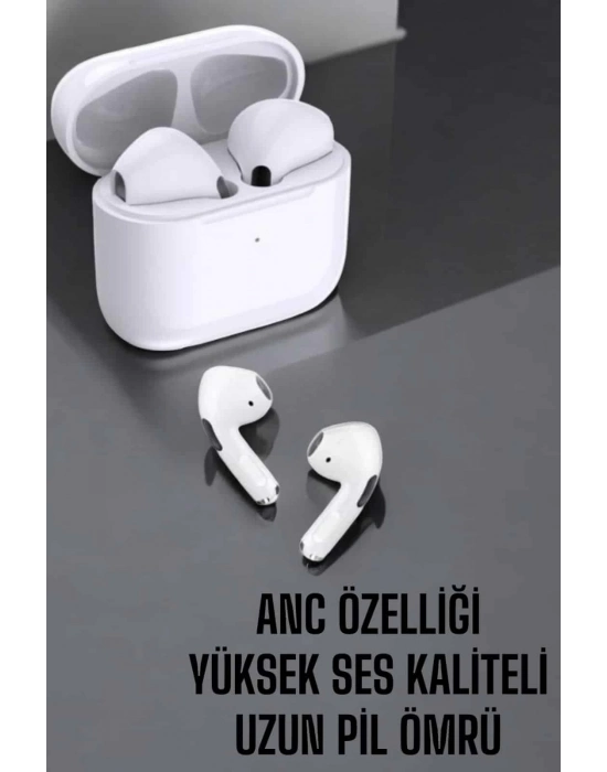 ® Beyaz Yeni Nesil Pro Bluetooth Kulaklık Yüksek Ses Kaliteli ANC Özelliği