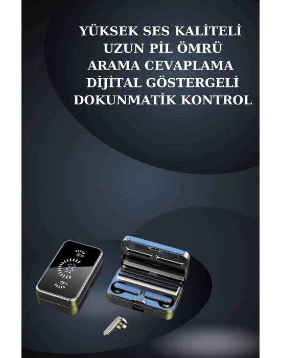 ® Bileklikli Amoled Ekran Akıllı Saat ve Dijital Göstergeli Kablosuz Bluetooth Kulaklık ANC/ ENC