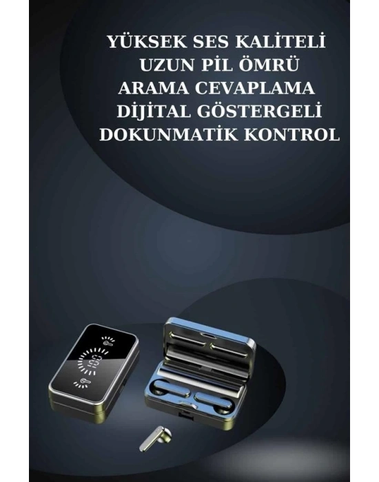 ® Bileklikli Amoled Ekran Akıllı Saat ve Dijital Göstergeli Kablosuz Bluetooth Kulaklık ANC/ ENC