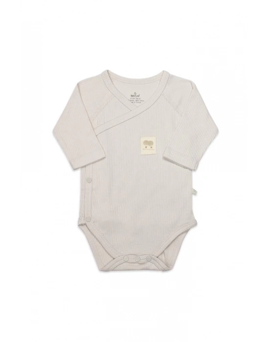 ®   Organic Modal Flying Balloons Kruvaze Uzun Kol Body BS17121 Bej