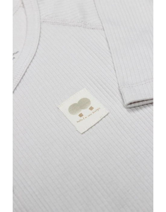 ®   Organic Modal Flying Balloons Kruvaze Uzun Kol Body BS17121 Bej