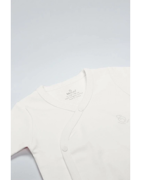 ®   Organik Natural Basic Style Kruvaze Uzun Kol Body BS17102 Ekru