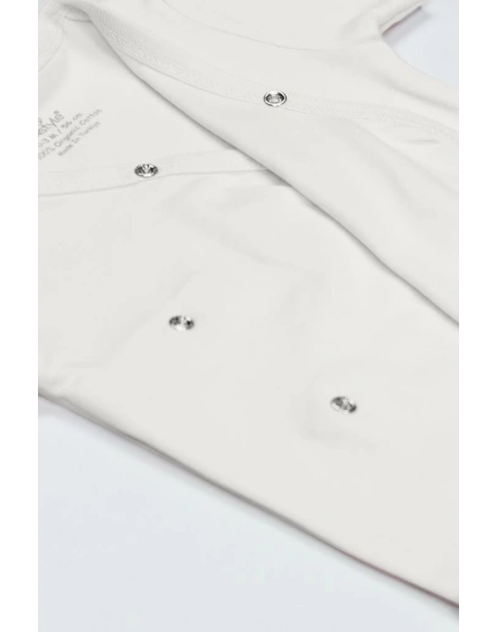 ®   Organik Natural Basic Style Kruvaze Uzun Kol Body BS17102 Ekru