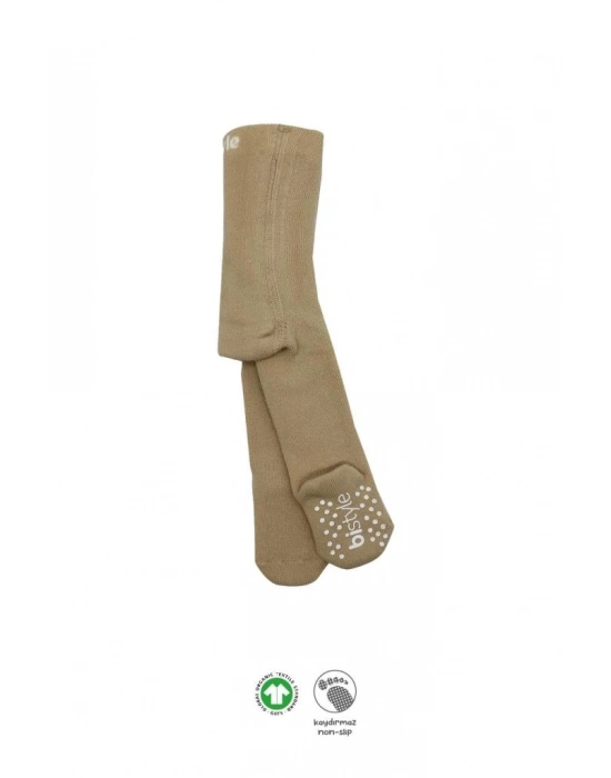 ®   Tekli Kaymaz Mix Havlu Külotlu Çorap 50501 Bej