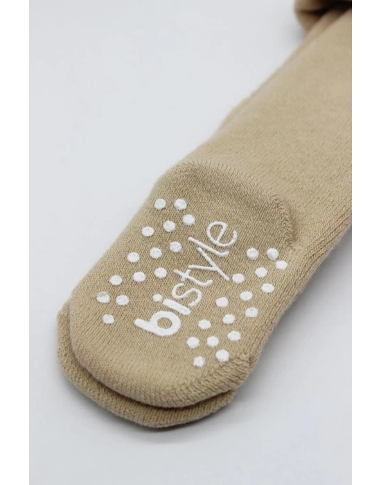 ®   Tekli Kaymaz Mix Havlu Külotlu Çorap 50501 Bej