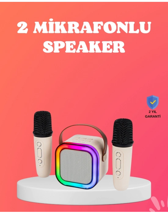 ® Bluetooth 5.0 Destekli Kablosuz Karaoke Hoparlör