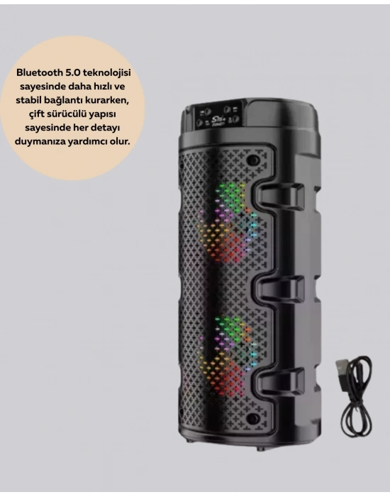 ® Bluetooth 5.0 Destekli Yüksek Ses Kaliteli Hoparlör