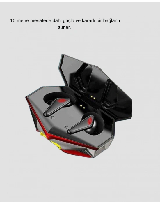 ® Bluetooth 5.0 Kablosuz Kulaklık LED Işıklı Silikonlu Tasarımlı