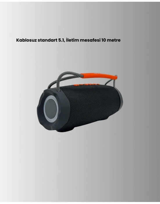 Bluetooth 5.1 Kablosuz Hoparlör Derin Bas RGB Işıklı