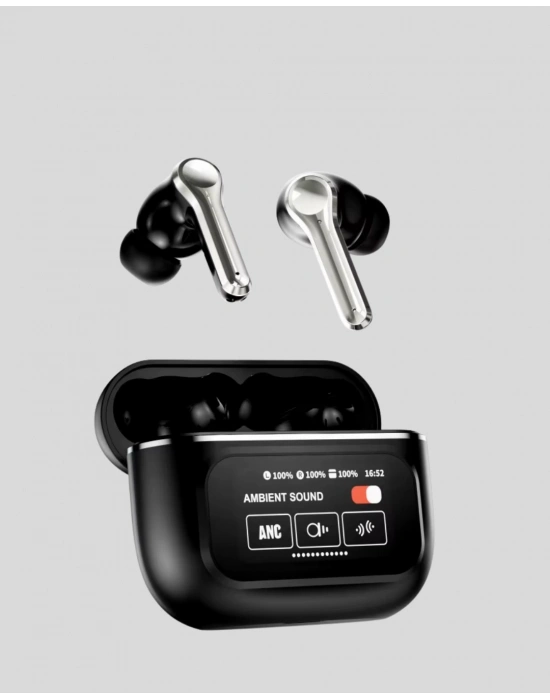 ® Bluetooth 5.3 ANC Kablosuz Kulaklık – Dokunmatik Kontrol, Dijital Ekran ve Uzun Pil Ömrü