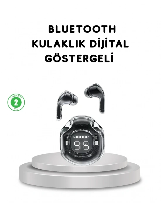 ® Bluetooth 5.3 Kablosuz Kulaklık HiFi Stereo ve Ekstra Bass Dijital Ekranlı