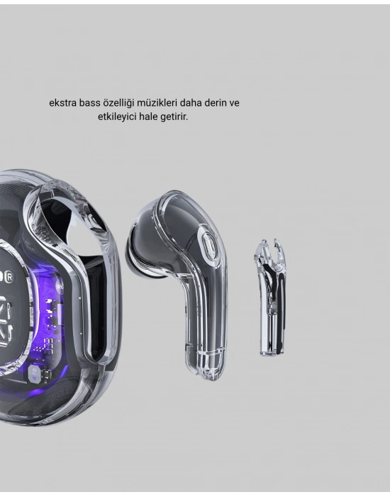 ® Bluetooth 5.3 Kablosuz Kulaklık HiFi Stereo ve Ekstra Bass Dijital Ekranlı