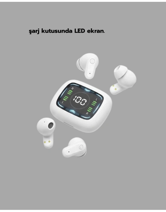 ® Bluetooth 5.4 Teknolojili Kablosuz Kulaklık LED Göstergeli