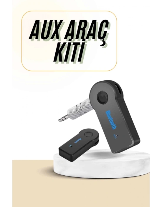 ® Bluetooth Araç Kiti Aux Çıkışlı  Telefon Müzik Alıcı Tüm Cihazlara Uyumlu