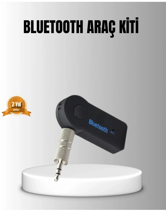 ® Bluetooth AUX Araç Kiti Eller Serbest Müzik Çalar Dahili Mikrofonlu