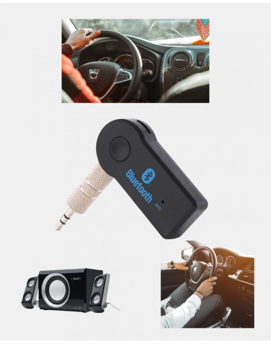 ® Bluetooth AUX Araç Kiti Eller Serbest Müzik Çalar Dahili Mikrofonlu