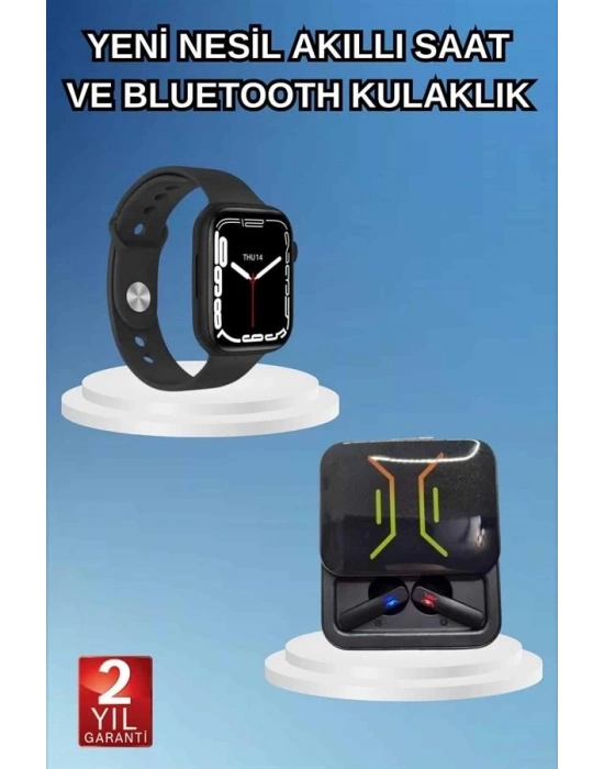 ® Bluetooth Bağlantılı Kablosuz Kulaklık ve Yeni Nesil Akıllı Saat 5.0 Bluetooth