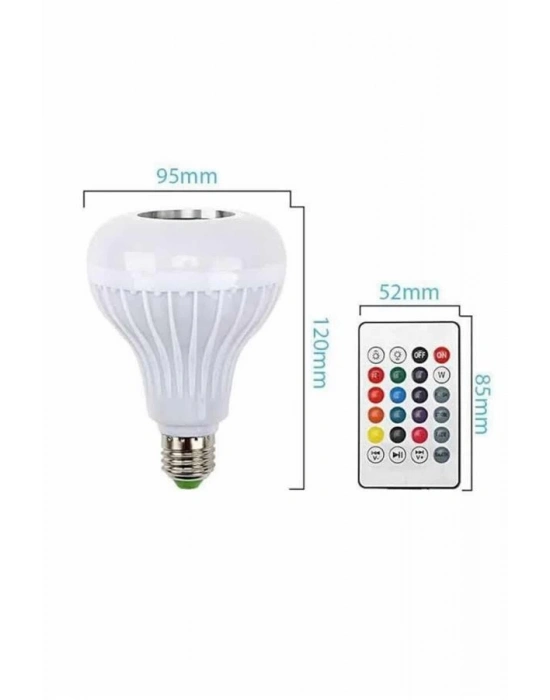 ® Bluetooth Hoparlör Akıllı Rgb Led Işık Renk Değiştirme Ses Bombası Ampül Görünümlü