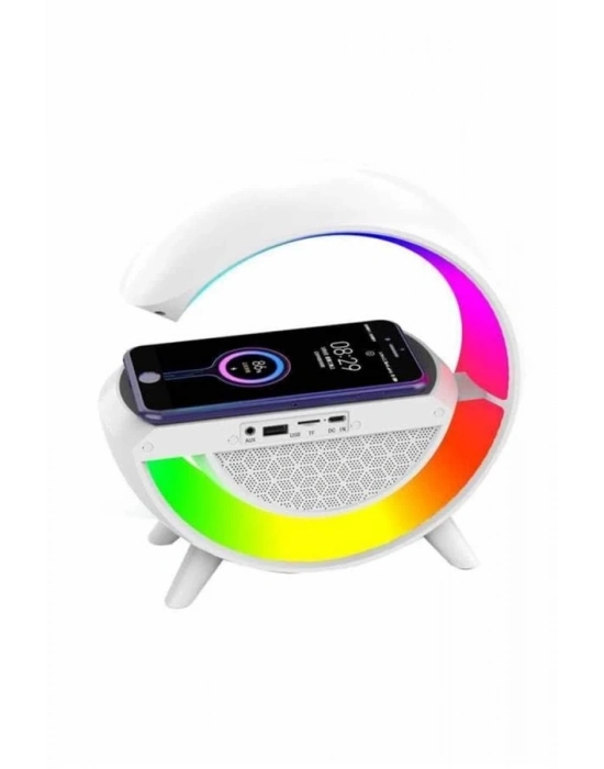 ® Bluetooth Hoparlör G Şekli Atmosfer Akıllı Rgb Lamba Wireless Kablosuz Şarj
