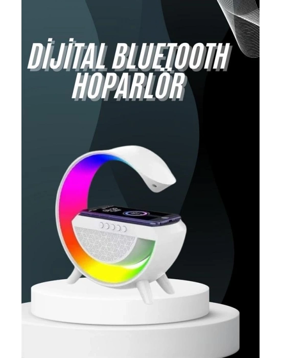 ® Bluetooth Hoparlör G Şekli Atmosfer Akıllı Rgb Lamba Wireless Kablosuz Şarj