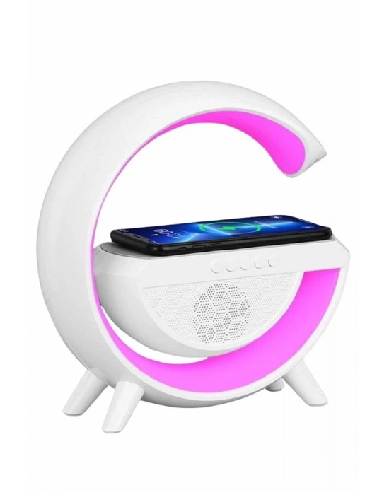 ® Bluetooth Hoparlör G Şekli Atmosfer Akıllı Rgb Lamba Wireless Kablosuz Şarj