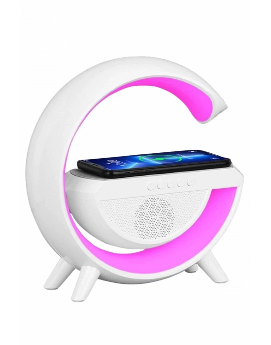 ® Bluetooth Hoparlör G Şekli Atmosfer Akıllı Rgb Lamba Wireless Kablosuz Şarj
