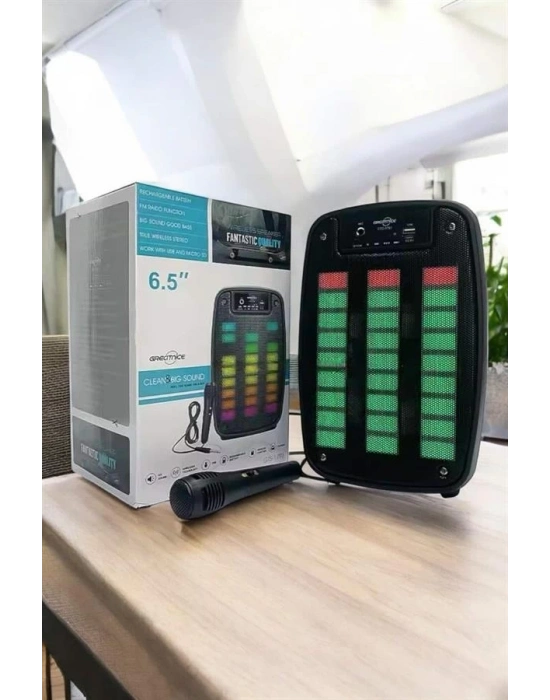 ® Bluetooth  Hoparlör Mikrofonlu Speaker Taşınabilir Şarjlı