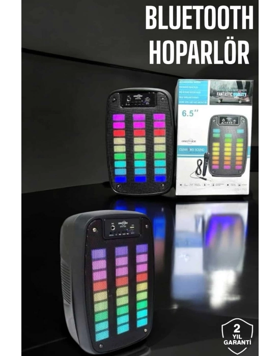 ® Bluetooth  Hoparlör Mikrofonlu Speaker Taşınabilir Şarjlı