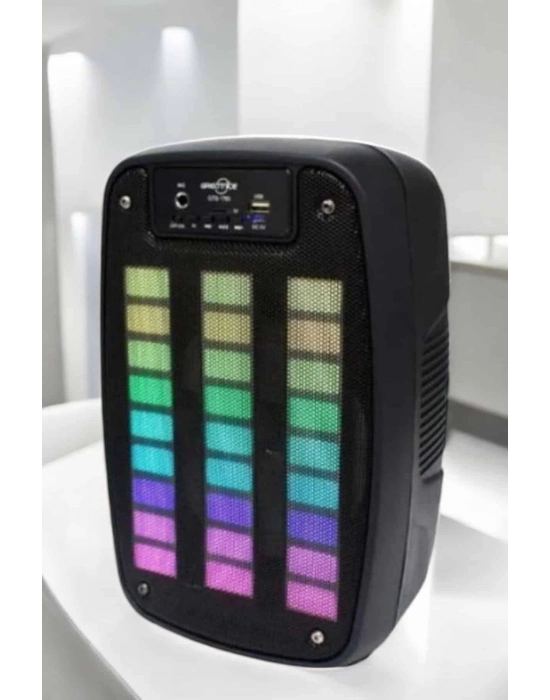 ® Bluetooth Hoparlör RGB Işıklı USB SD Kart Girişli Taşınabilir