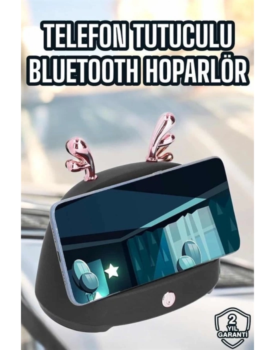 Bluetooth Hoparlör Telefon Tutuculu Akıllı Hoparlör Uzun Pil Ömrü
