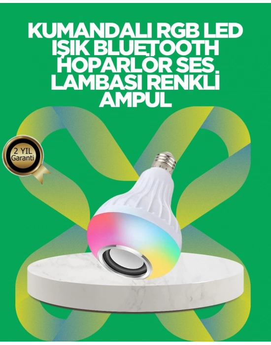 Bluetooth Hoparlörlü LED Ampul – 12W Enerji Tasarruflu