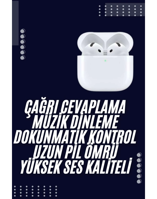 ® Bluetooth Kulaklık Beyaz Çağrı Cevaplama Dokunmatik Kontrol Kablosuz