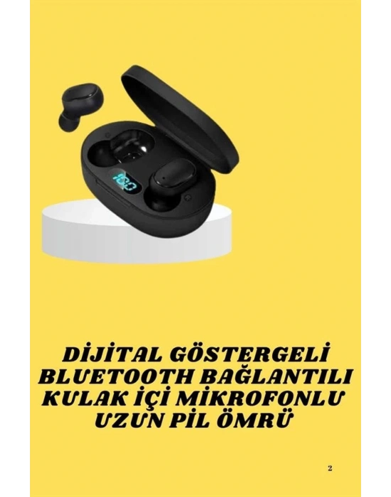 ® Bluetooth Kulaklık Dijital Göstergeli Yüksek Ses Kaliteli Uzun Pil Ömrü