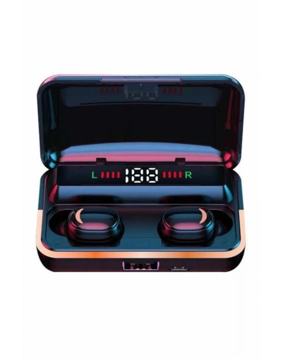 ® Bluetooth Kulaklık Dijital Şarj Göstergeli Powerbankli Bass Özellikli Kablosuz Kulakiçi 5.1 Mikrofonlu