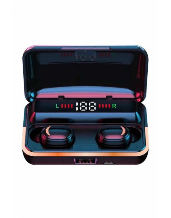 ® Bluetooth Kulaklık Dijital Şarj Göstergeli Powerbankli Bass Özellikli Kablosuz Kulakiçi 5.1 Mikrofonlu