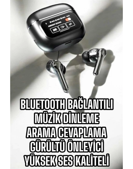 ® Bluetooth Kulaklık Kablosuz Ekranlı ANC/ENC Destekli Dokunmatik