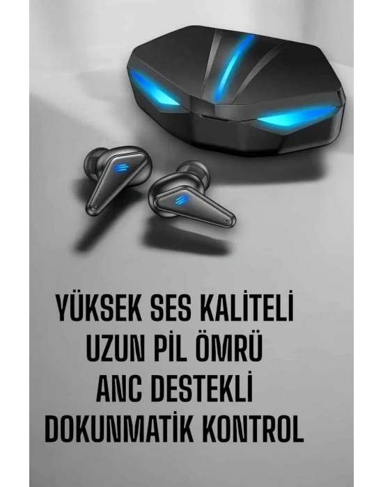 ® Bluetooth Oyuncu Kulaklığı Led Işıklı Kablosuz ANC Özelliği